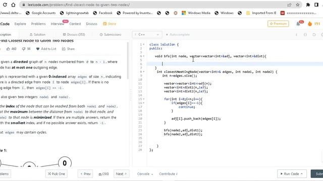 Find Closest Node to Given Two Nodes | Graphs | Leetcode | programming in tamil | coding in tamil смотреть онлайн