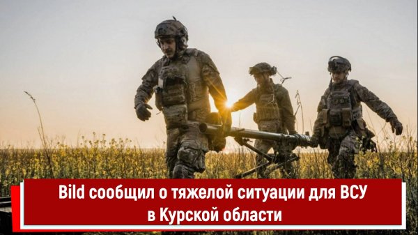 Немецкий журнал Bild сообщил о тяжелой ситуации для ВСУ в Курской области РТ