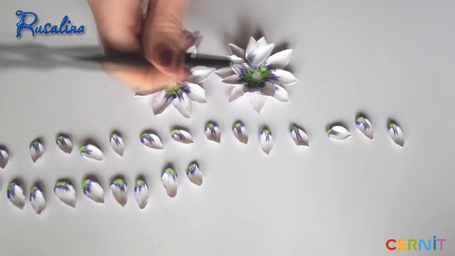 ❤ Серьги "Белоснежные цветы" из полимерной глины Cernit ❤ Мастер-класс по лепке ❤ Мастер-класс ❤ смотреть онлайн