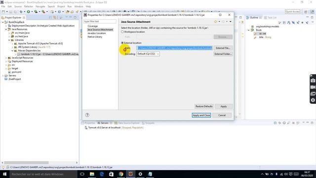 Back End : Video 3 : Creation des classes models en utilisant Lombok смотреть онлайн