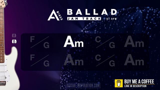 SLOW Rock Ballad (A minor) Jam Track | 67 BPM смотреть онлайн