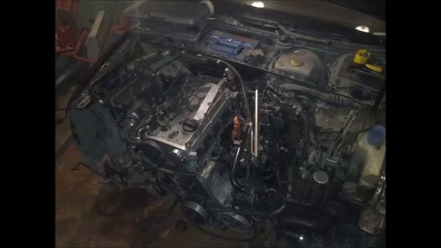 Ауди а4 1.8ТQ. Видео, ремонт мотора и съезд а4. смотреть онлайн