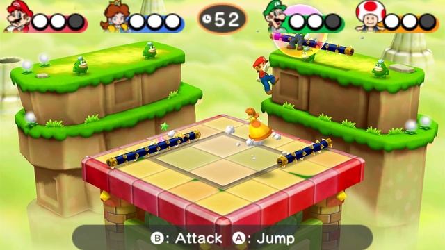 Mario Party Star Rush Minigames - Mario Vs Daisy Vs Luigi Vs Toad