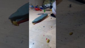 Процесс лепки подводные лодки к 21 из пластилина