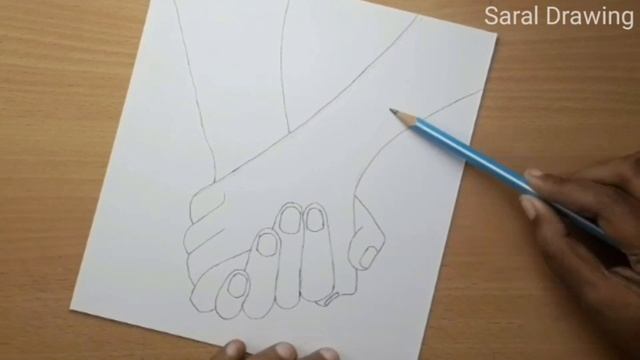 How To Draw Holding Hands Easy | Pencil Sketch смотреть онлайн