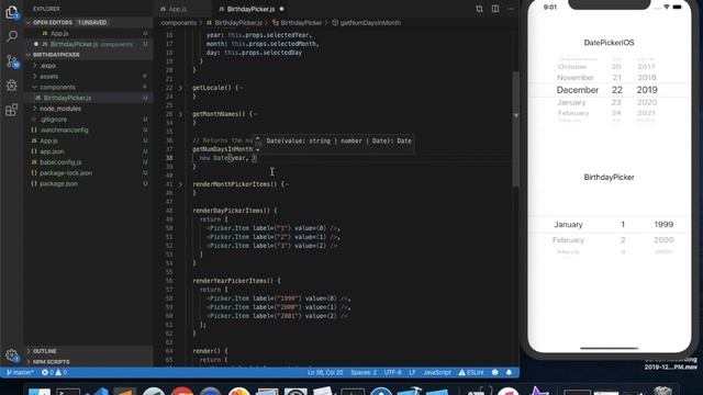 React Native - Birthday Picker смотреть онлайн