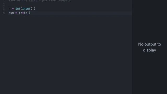 Sum of First N positive Integer in Python смотреть онлайн