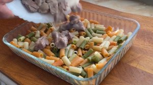 Макароны теперь просто так не ем, а готовлю из них вкусную запеканку с мясом и сыром в духовке