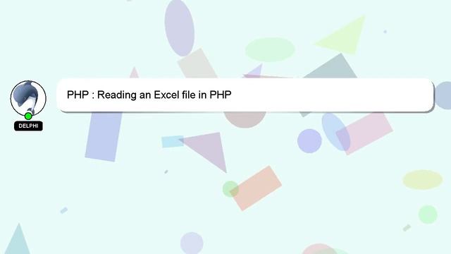PHP : Reading an Excel file in PHP смотреть онлайн