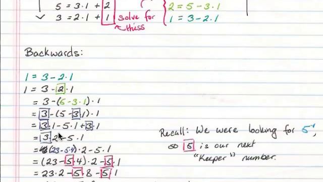 Euclidean Algorithm and Multiplicative Inverse (Ex. 2) смотреть онлайн