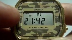 Casio A168W retro gold watch обзор будильника в часах