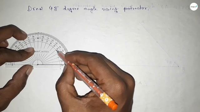 How to draw 48 degree angle using protractor. shsirclasses. смотреть онлайн