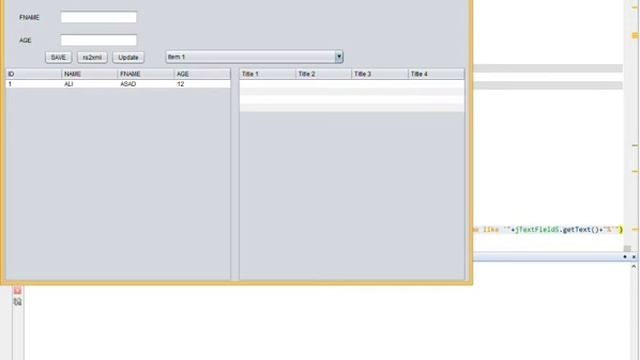 Searching From database using GUI java смотреть онлайн
