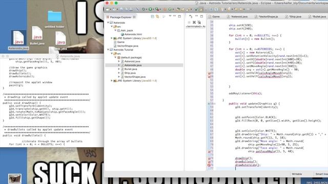 Computer Programming Lessons How To Program An Asteroids Game In Java Mac And Windows Full Tutorial смотреть онлайн