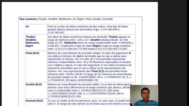 Tipos de datos en Mysql Workbench смотреть онлайн