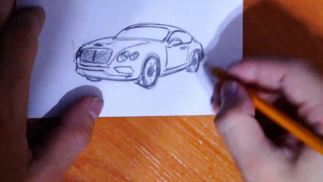 Как нарисовать машину Bentley Continental GT быстро и легко смотреть онлайн