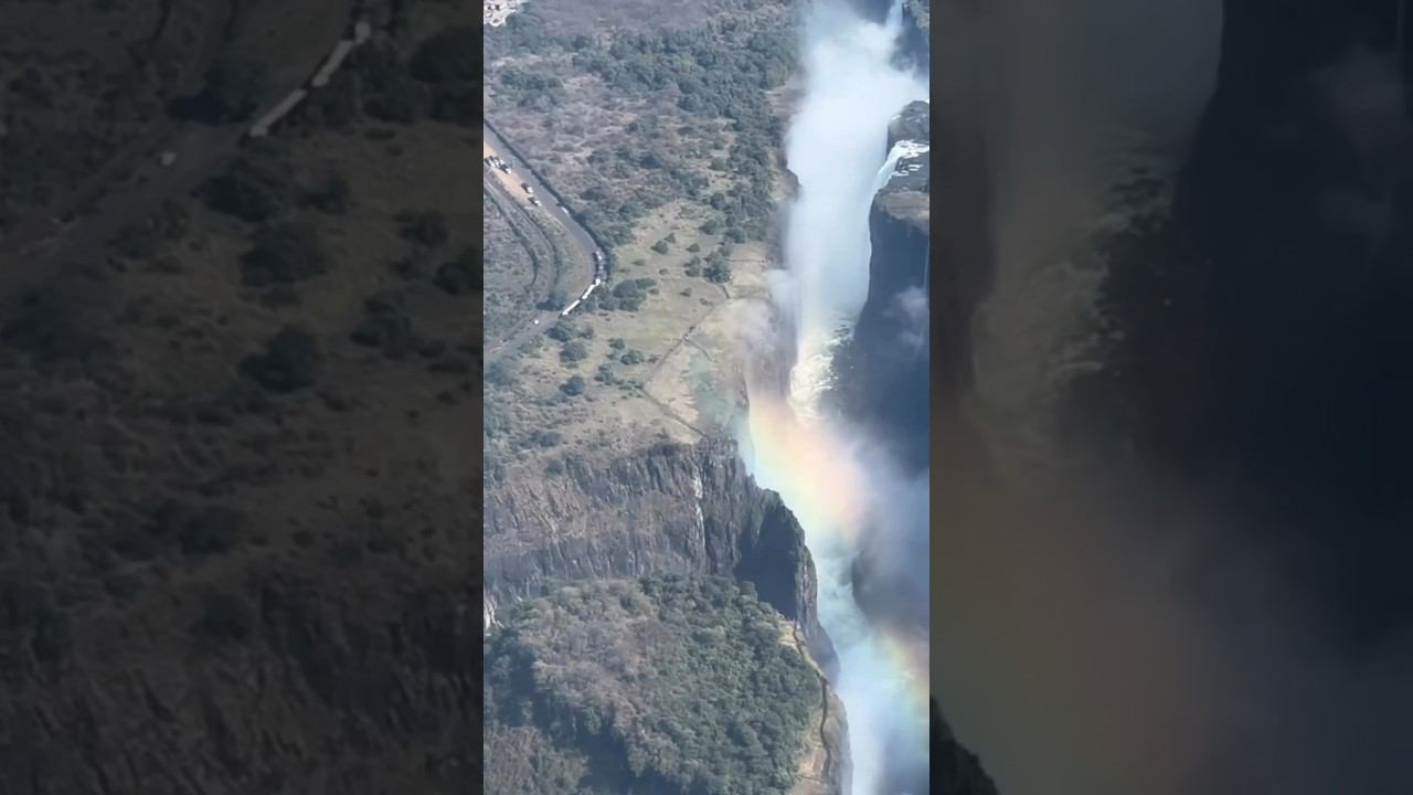 Водопад Виктория с вертолета #африка #путешествия #africa #авиация #travel #victoriafalls