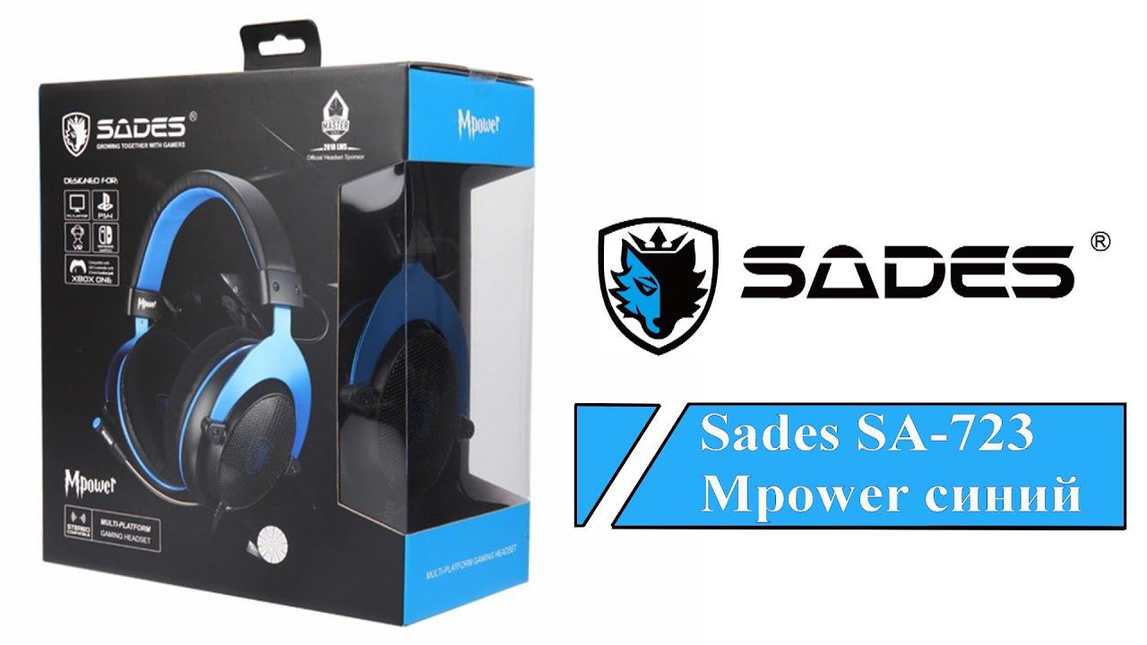 Наушники Sades SA-723 Mpower синий\Обзор