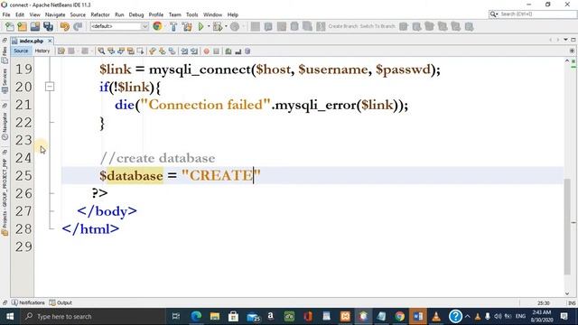 Connect to MySQL with PHP in XAMPP | Create a database in php/mysql смотреть онлайн