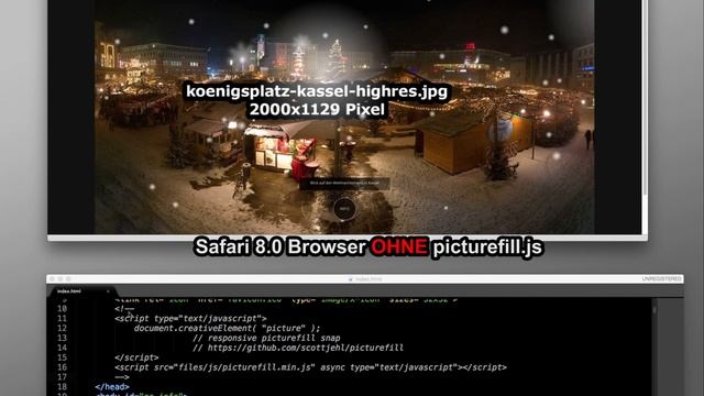 picturefill.js Javascript (4 - Responsive Parallax Perspektiven) смотреть онлайн