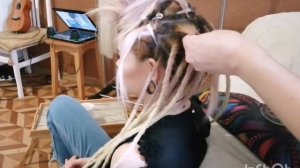 Натуральные дреды, удлинённые канекалоном