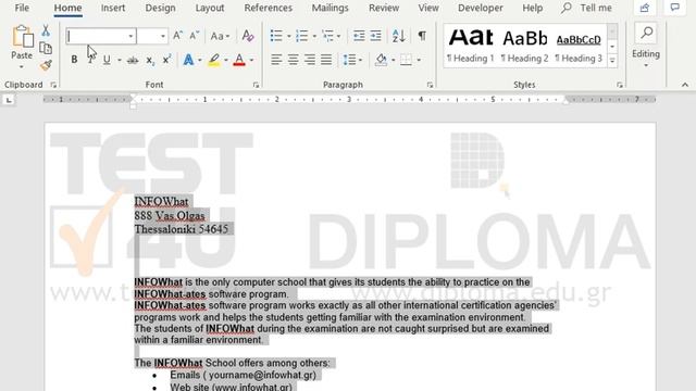 Change the font into Courier New in the whole document. смотреть онлайн