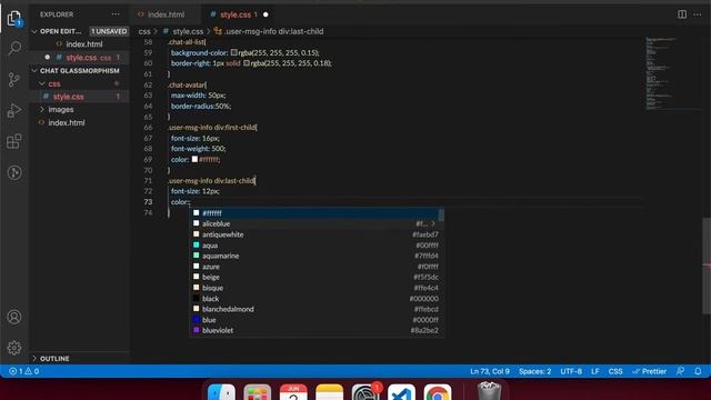 Glassmorphism Chat Ui - pure Html and Css смотреть онлайн