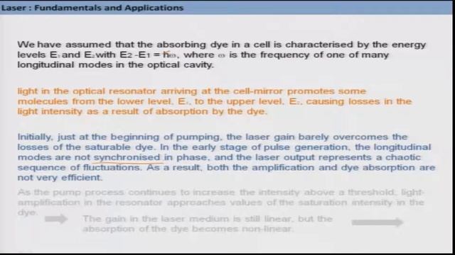 Passive Mode - locking and Types of LASERs смотреть онлайн
