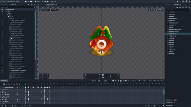 Asset store Unity3d - 2D anim Jelly Pack v.2.2 - DragonBones Pro to Sprite Sheet смотреть онлайн