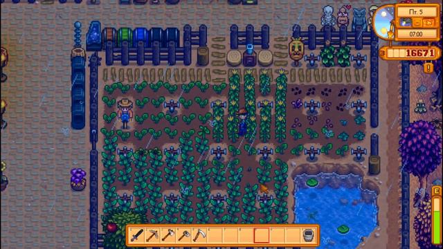 Ночная осенняя рыбалка , рыбный пруд, динозаврик ☀ Stardew Valley серия #78(103) смотреть онлайн