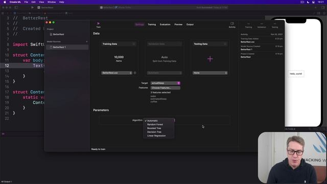 iOS 15: Training a model with Create ML – BetterRest SwiftUI Tutorial 4/7 смотреть онлайн