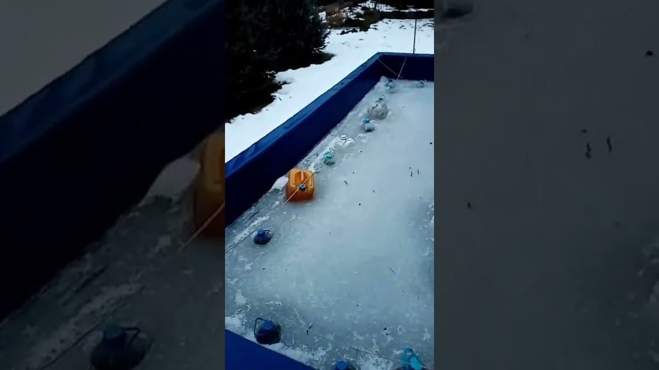 компенсаторы в действии бассейн зимой