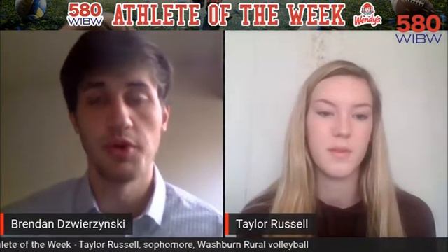 Wendy's Female Athlete of the Week 11/4/20 - Taylor Russell, Washburn Rural volleyball смотреть онлайн