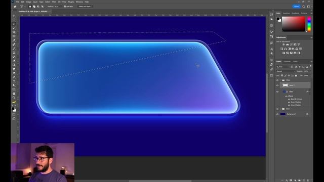 Futuristic Games UI for beginners | Photoshop tutorial смотреть онлайн