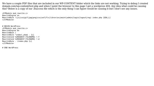 Wordpress: Link to WP-CONTENT not working смотреть онлайн