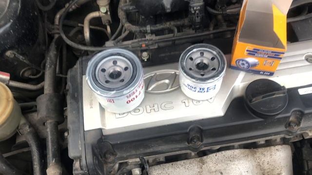 Масляный фильтр под сомнением Hyundai Accent смотреть онлайн