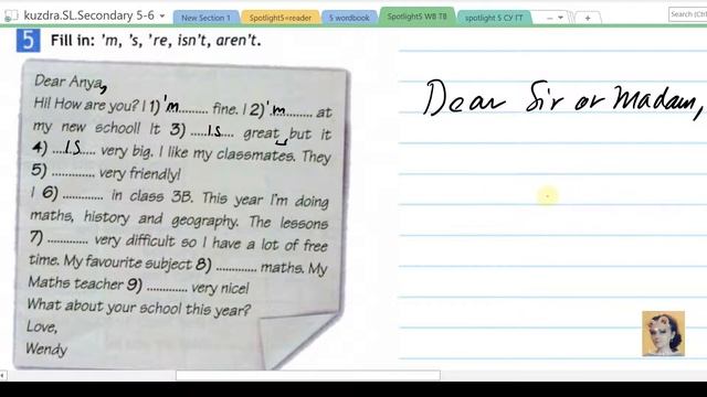 11. Spotlight 5. Workbook.  Unit 1d Writing. Grammar Practice