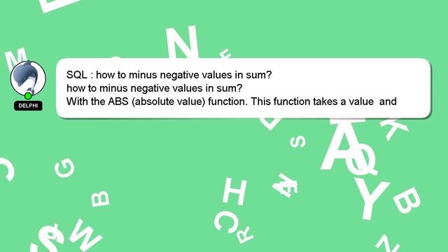 SQL : how to minus negative values in sum? смотреть онлайн