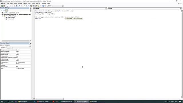How To Hide Rows or Columns in Excel using VBA смотреть онлайн