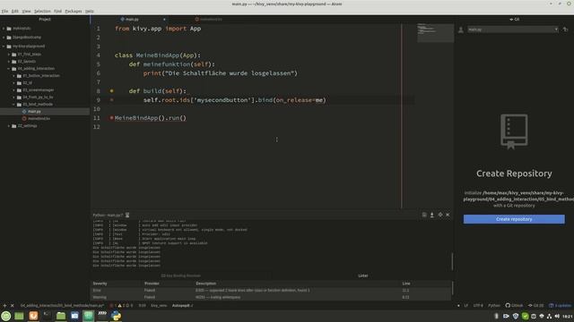 15 KIVY bind Methode verwenden смотреть онлайн