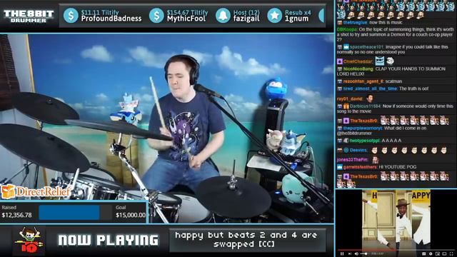 Happy But Beats 2 And 4 Are Swapped On Drums! смотреть онлайн