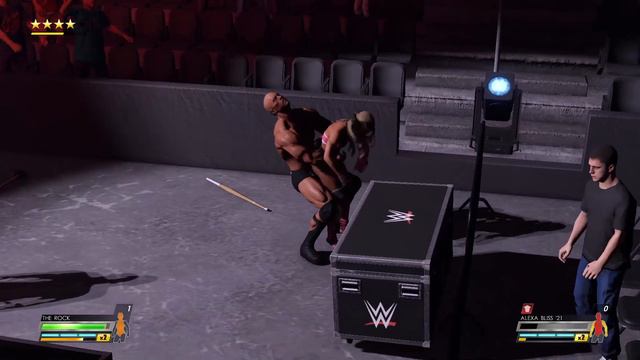WWE 2K22 The Rock vs Alexa Bliss '17 barefoot, Intergender Wrestling смотреть онлайн