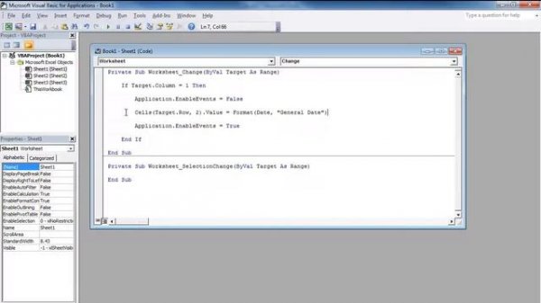 How to Format Date in Excel via VBA