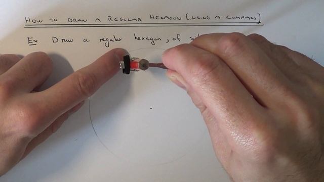 How to draw a Regular Hexagon using a compass. смотреть онлайн