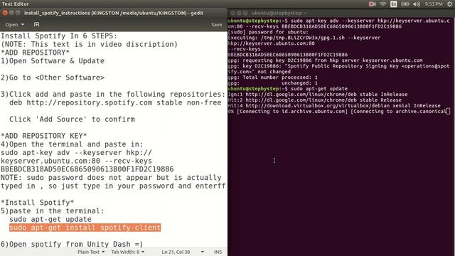How to install Spotify in Ubuntu 16.04 using terminal in 3 minutes смотреть онлайн