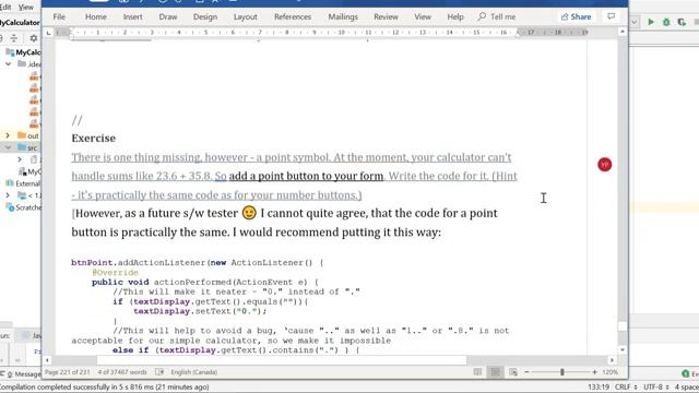 Java GUI Calculator with IntelliJ Part 7 Coding Plus, Equal, Cllear смотреть онлайн