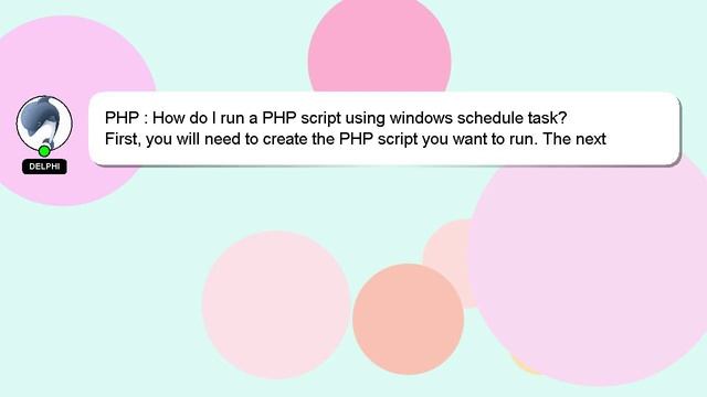 PHP : How do I run a PHP script using windows schedule task? смотреть онлайн