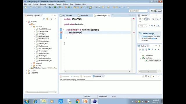 Java Tutorial in Tamil-24:Final keyword in java смотреть онлайн