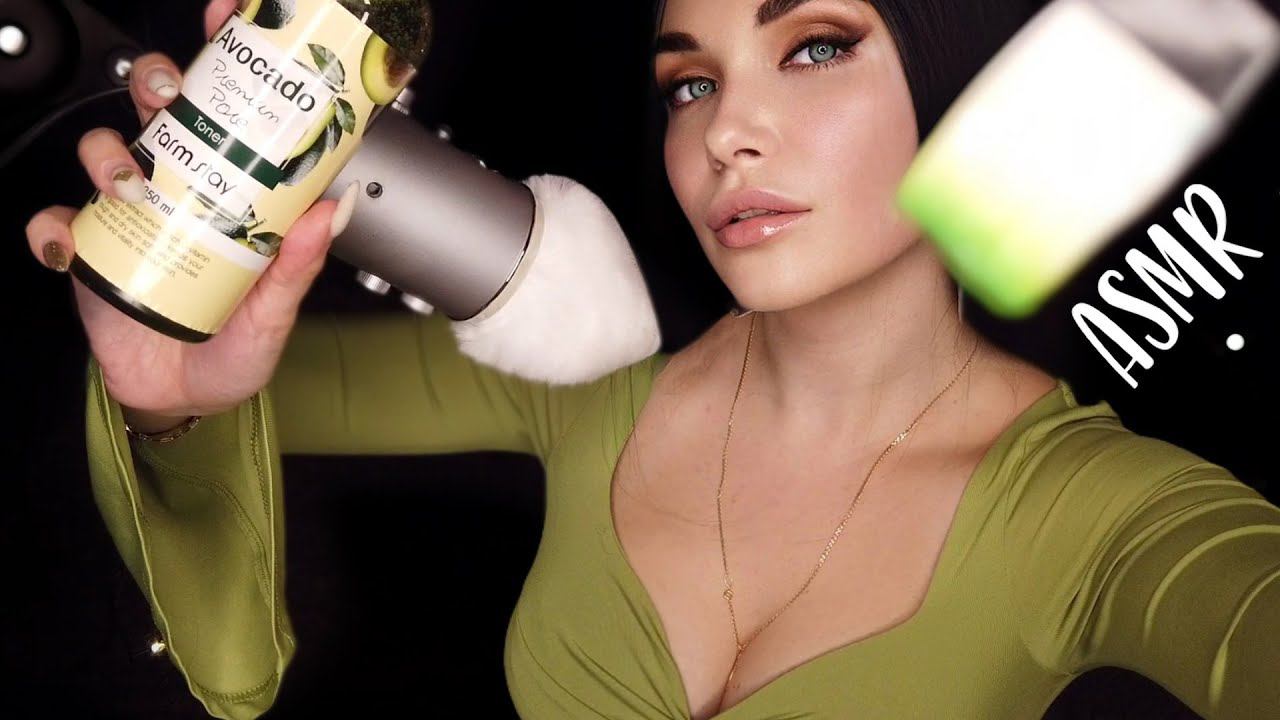 АСМР Корейская Косметика и 5-ти Ступенчатый Уход За Твоей Кожей ASMR Korean Skin Care