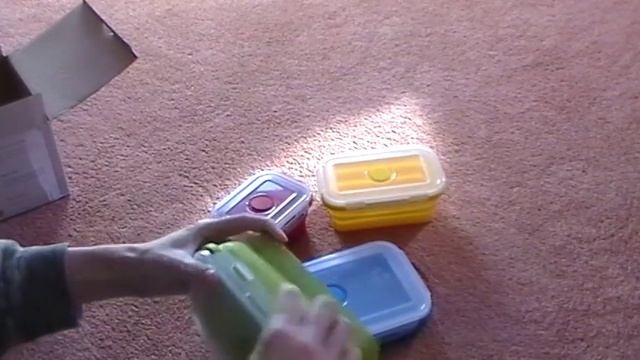 SIAYI Bento Lunch Box Collapsible Silicone Food Storage Containers 4pk смотреть онлайн
